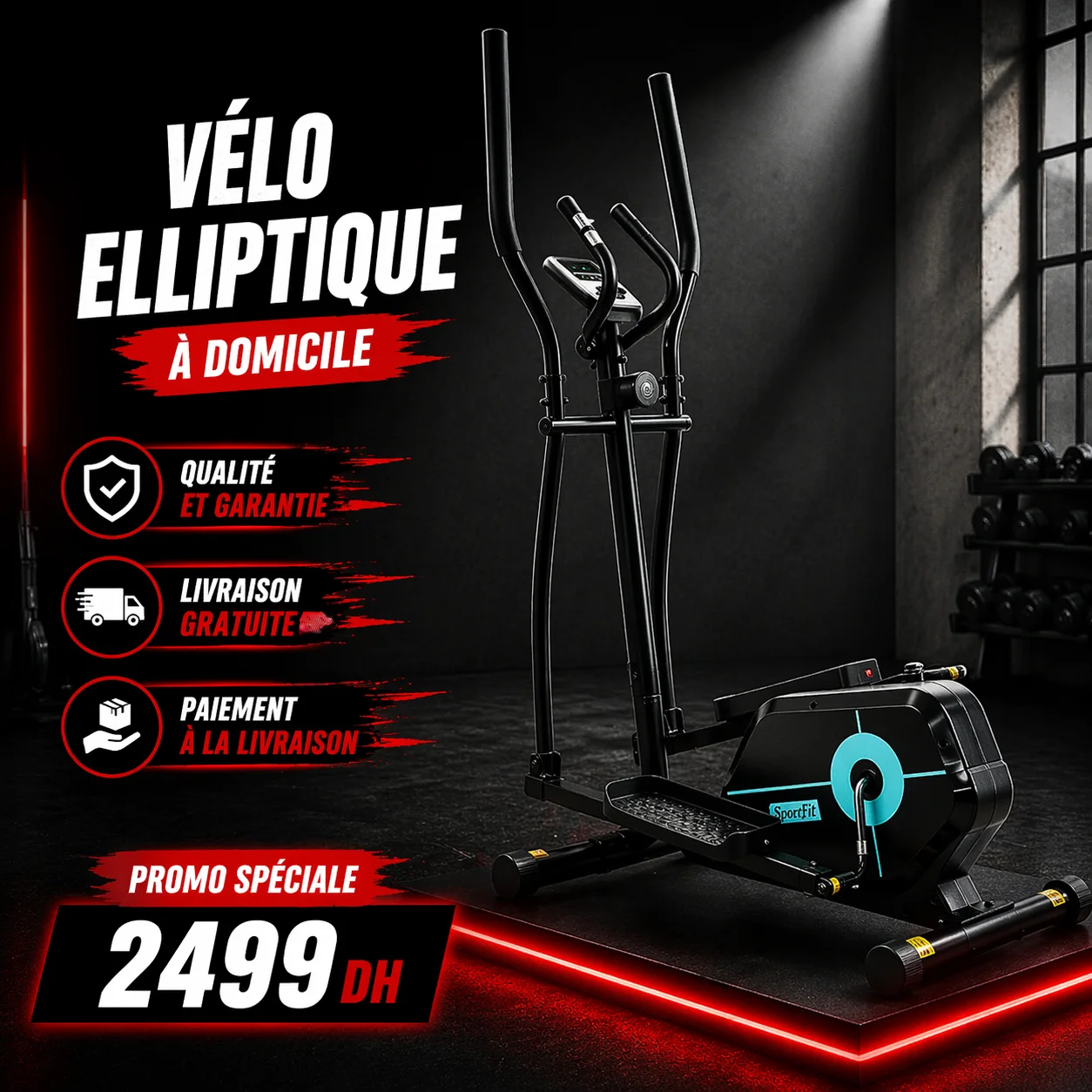 XMachine de vélo à cross Cross Trainer en noir