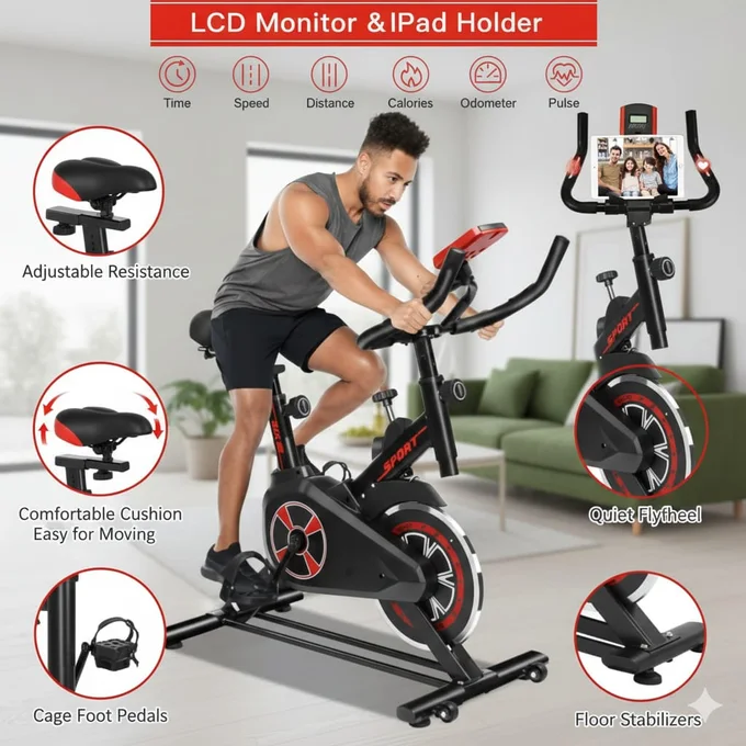 .B.Vélo Ab d’Entraînement Cardio Professionnel