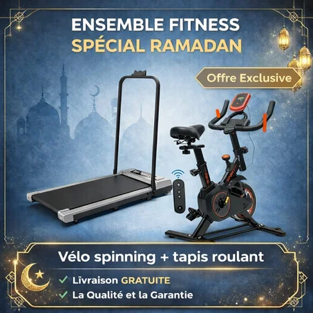 Ensemble Fitness à Domicile – Vélo Spinning & Tapis Roulant 🔥