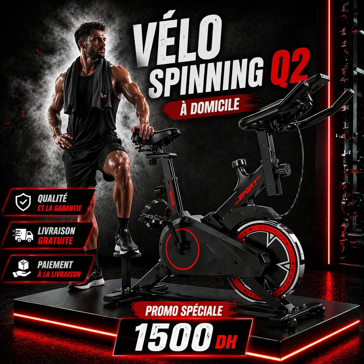 .B.Vélo Ab d’Entraînement Cardio Professionnel