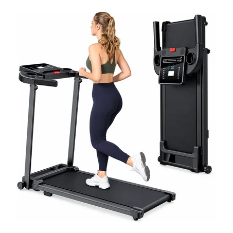 Tapis de Course Pliable – 10 km/h | 12 Programmes | Écran LCD