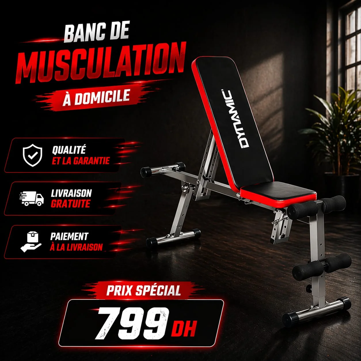 Banc de e musculation Pro Multifonction pour Fitness à Domicile