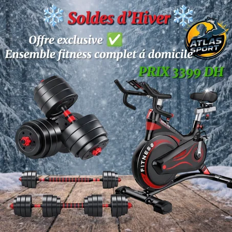 Pack : Vélo Magnétique Intense +  Kit haltères 20 kg