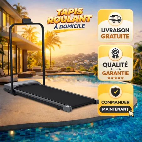 .A.Tapis roulant compact avec contrôle à distance et connectivité Bluetooth