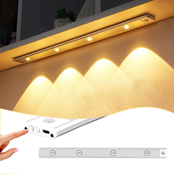 مصباح LED فاخر مستشعر للحركة قابل للشحن