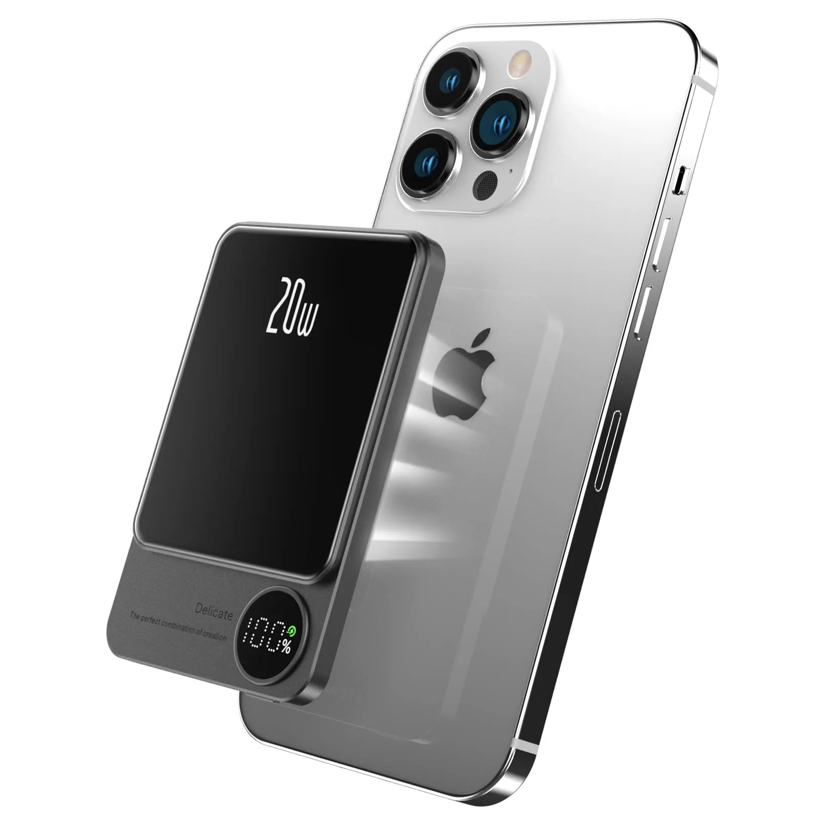 اشحن هاتفك في أي مكان بسهولة تامة بفضل تقنية MagSafe المغناطيسية من باور ماج ⚡