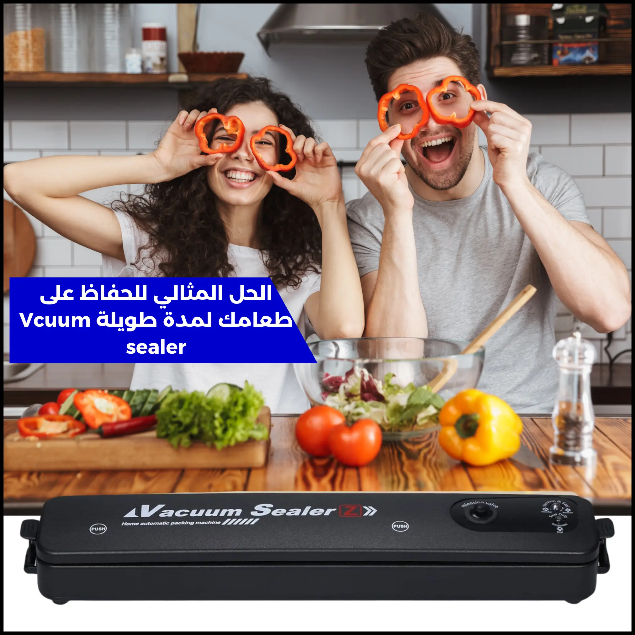 جهاز تفريغ الهواء وحفظ الطعام - أبقِ طعامك طازجا بضغطة زر