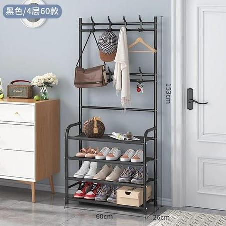 رف أحذية معدني من 4 طبقات