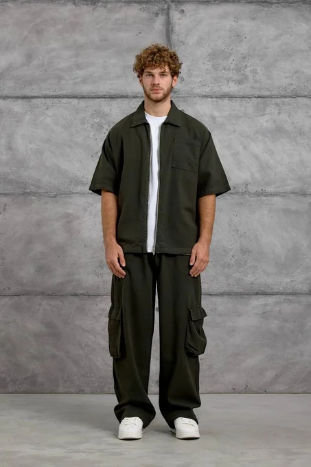 Oversized Short-Sleeve Shirt