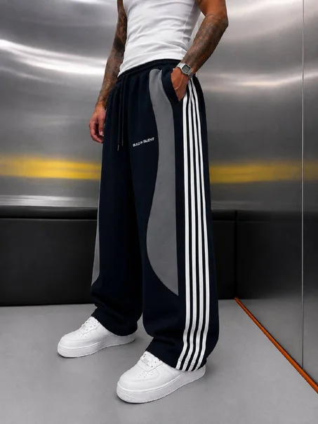 Oversized Striped Track Pants