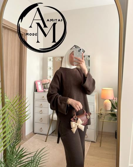 Ensemble 2 pièces pour femme - En tricot