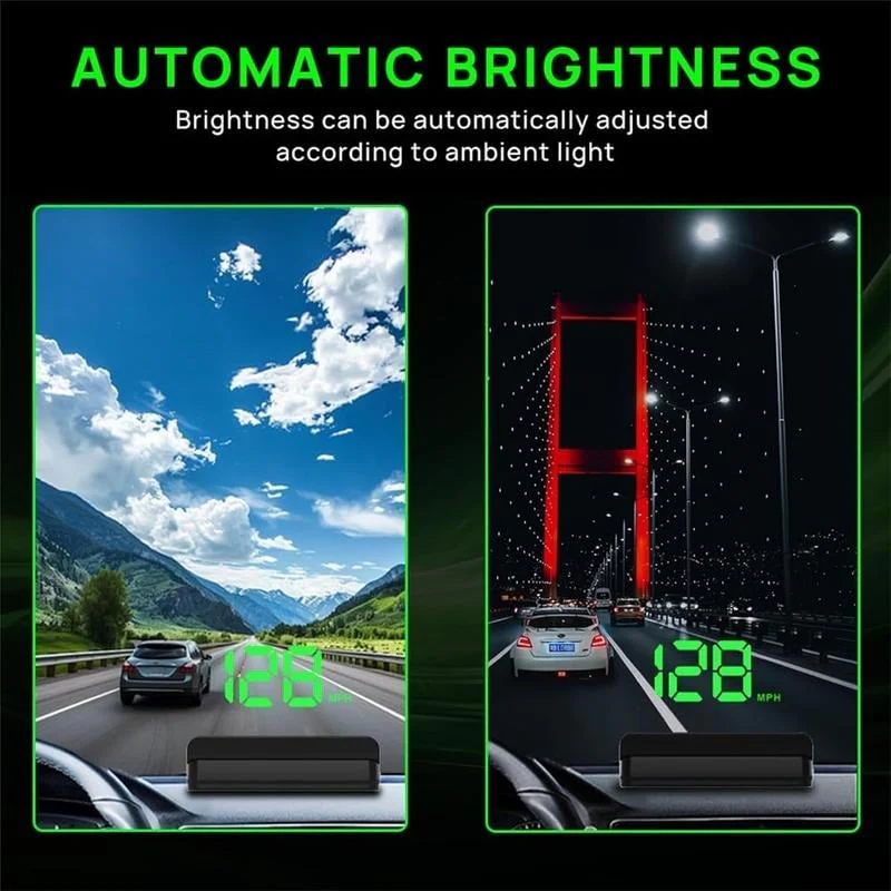 DriveSight™ Smart HUD Speedometer Real-Time GPS Speed Display for Cars, Trucks & Motorcycles