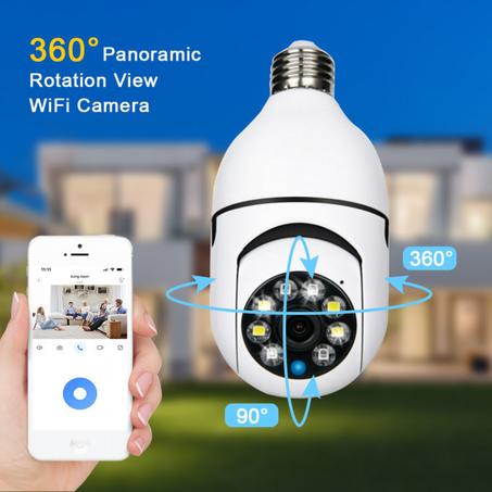 Caméra surveillance ampoule 360° WiFi - SPYCAM™