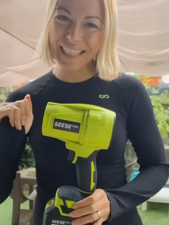 Turbo Jet Blower stored on a shelf ready to use