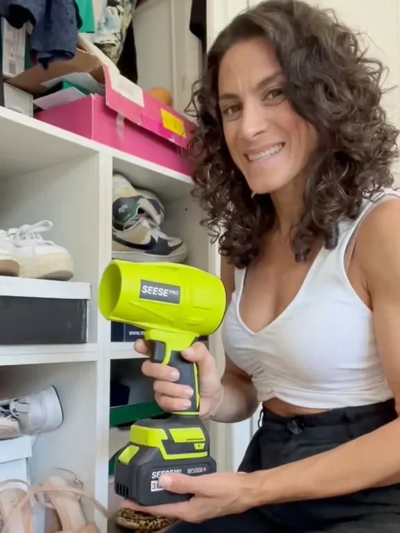 Blowing leaves off the patio with the Turbo Jet Blower