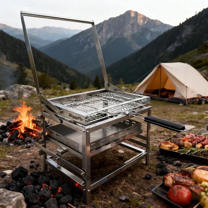 شواية فحم دوارة قابلة للتعديل