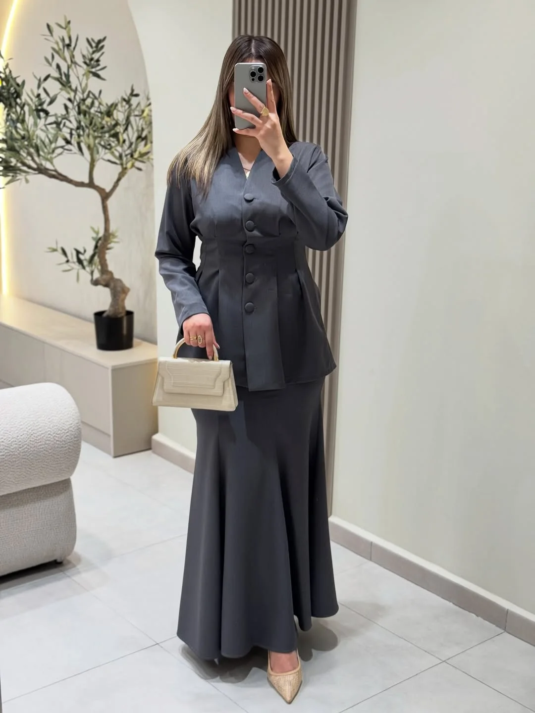 طقم ثريا الكلاسيكي ✨🩶