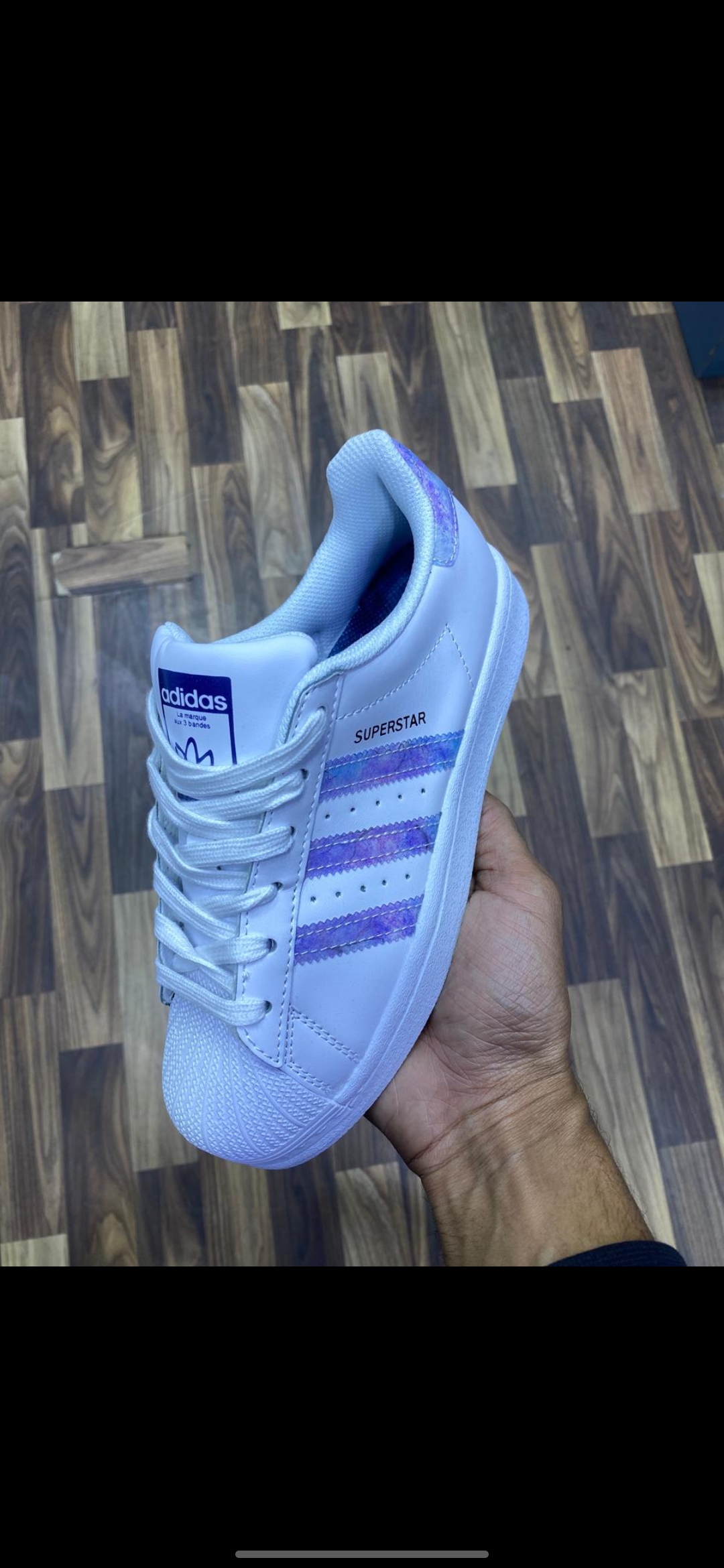 Premium Shell-Toe Sneaker – White & Burgundy (Replica / Inspired Design)