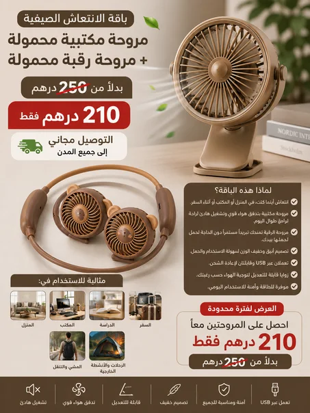 MINI FAN & Ventilateur de cou portable