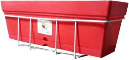 حوض مستطيل من البلاستيك بالحامل `منترا`