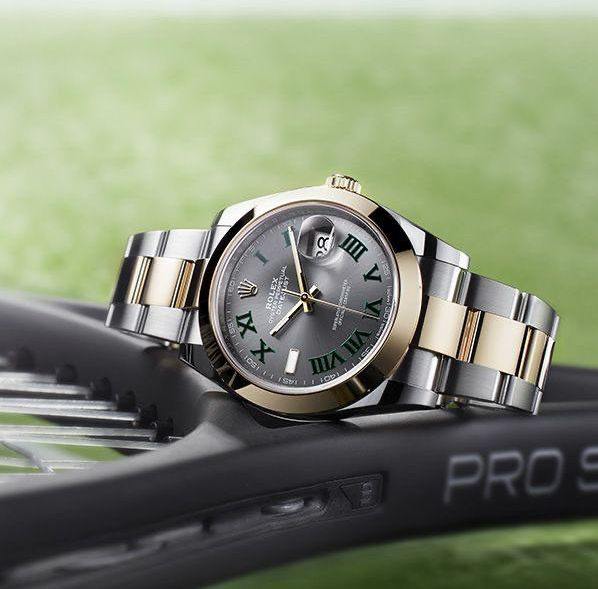 Rolex Datejust Gold & Silver & Green Numerals
