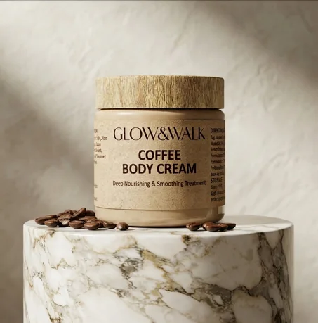 Glow&Walk Coffee Body Cream - Deep Nourishing & Smoothing Treatment