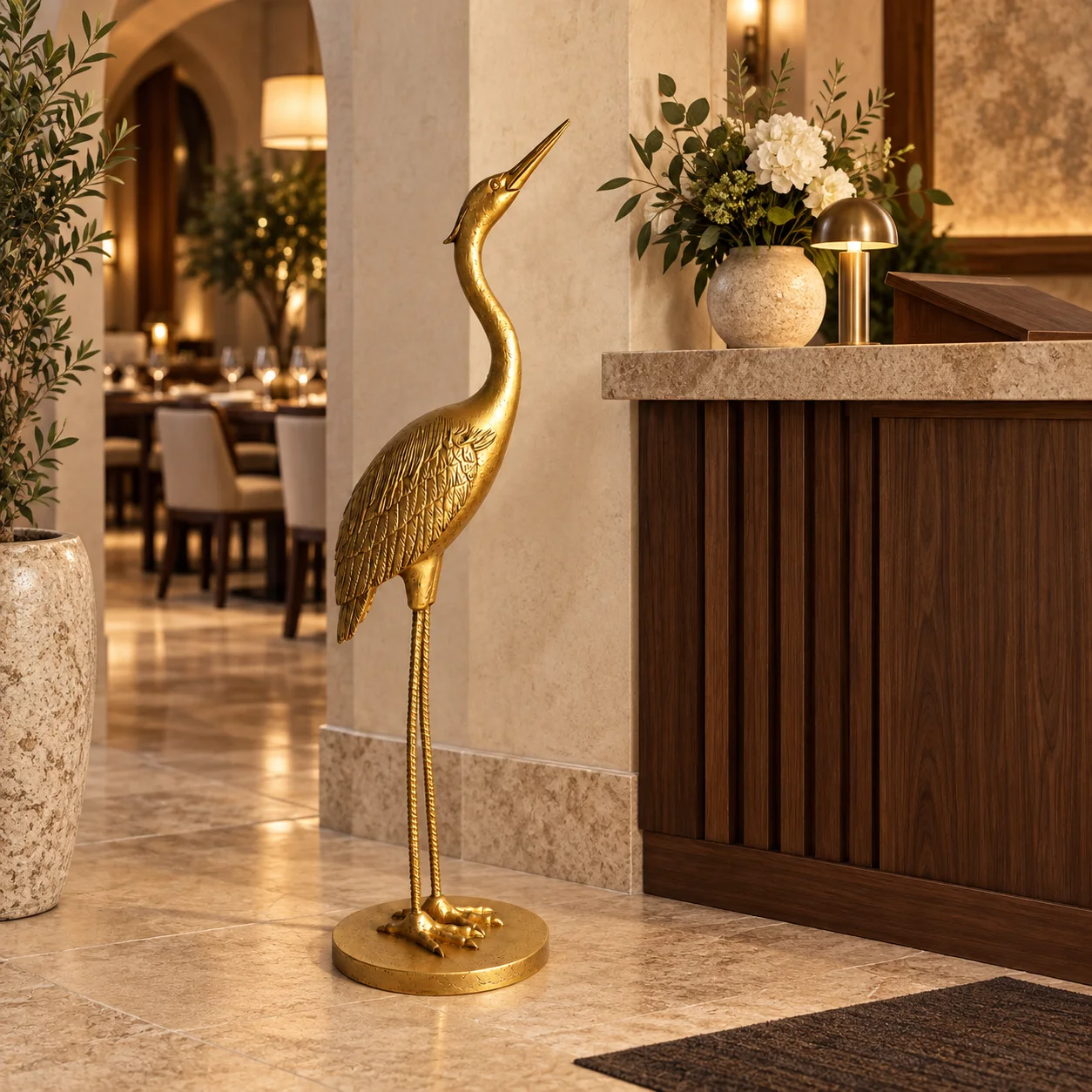 Héron Majestueux – Sculpture Décorative Grand Format