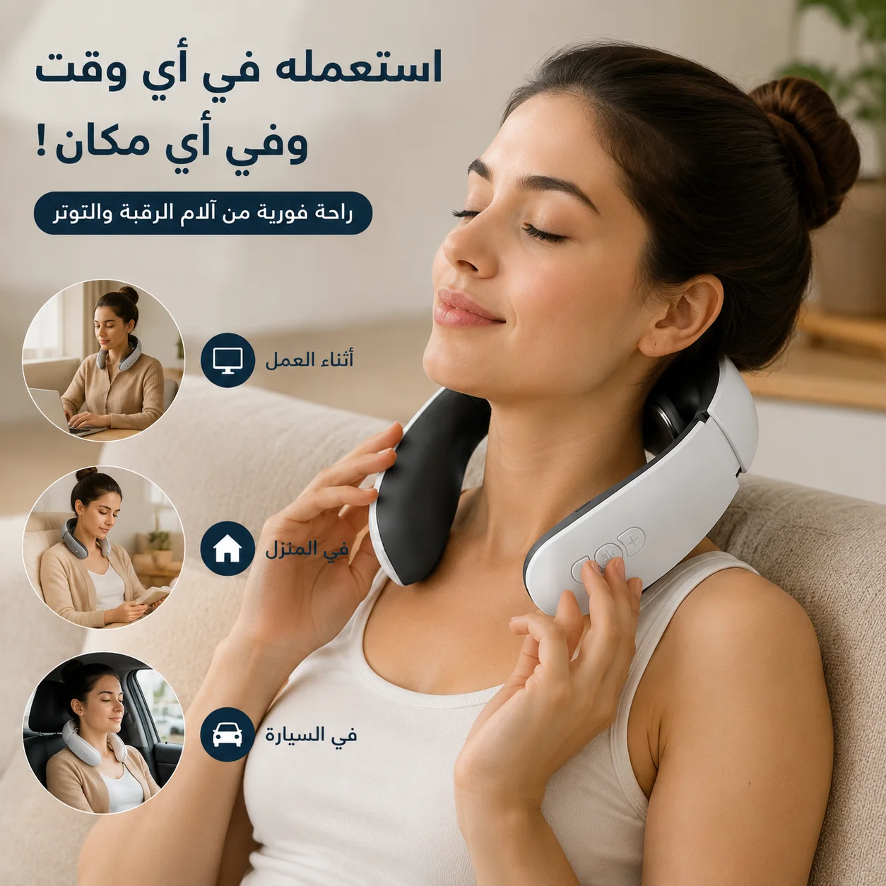 ✨ مدلك الرقبة والكتفين الذكي