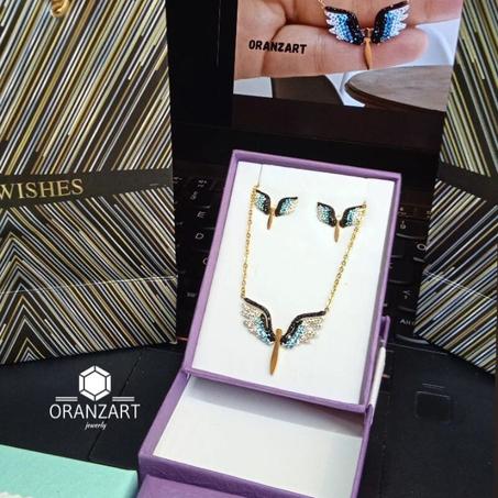 ensemble papillon blue