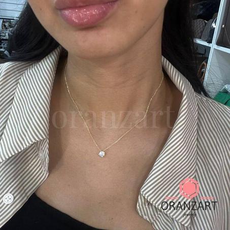 Collier diamant solitaire