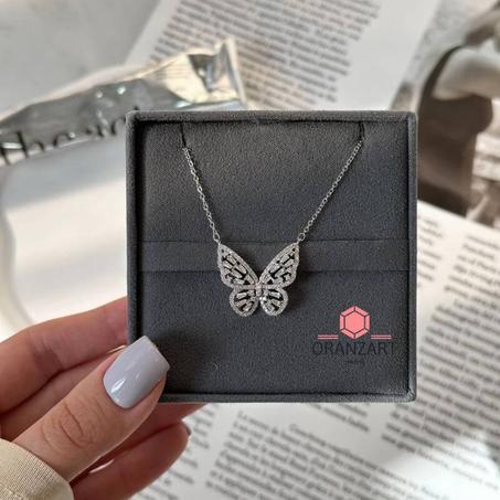 Collier papillon diamant