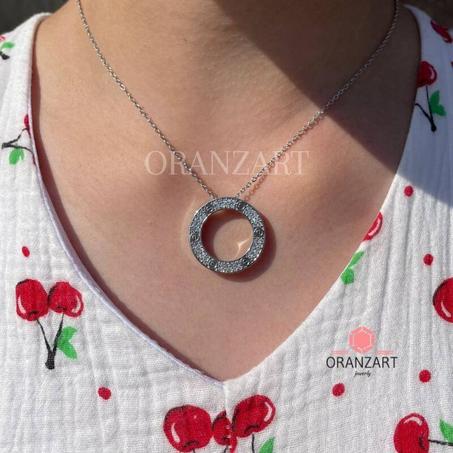 collier love diamant argenté