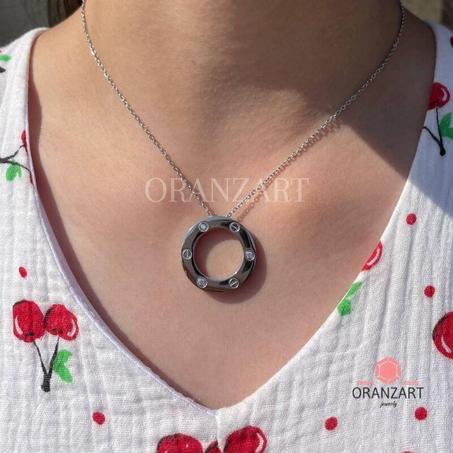 collier love argenté