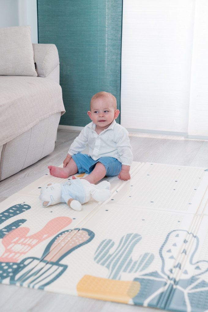 Tapis pliable réversible pour bébé, grand tapis à ramper pour bébé pour  l'extérieur ou l'intérieur, tapis de jeu pour soins de bébé, sans BPA,  tapis