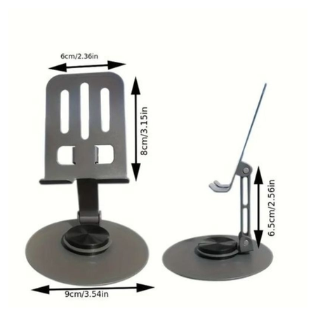 Support Métallique Rotatif à 360° pour Téléphone & Tablette