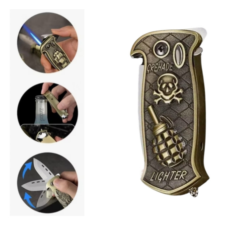 Couteau Briquet En Métal Avec Décapsuleur Rechargeable