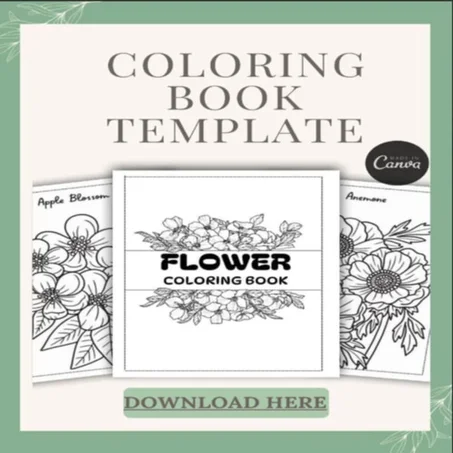 Flower Coloring Book Template – Ready to Print!