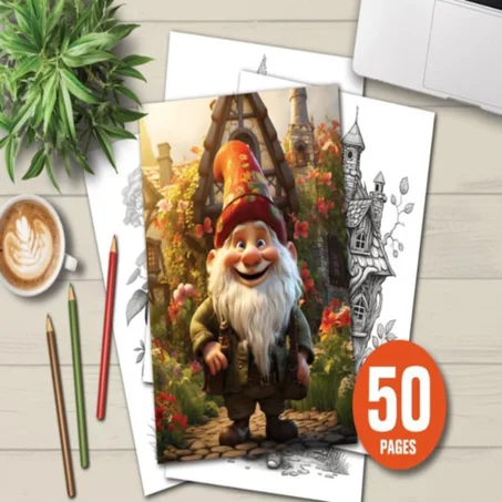 Magical Coloring Book – 50 Pages of Fantasy Art!