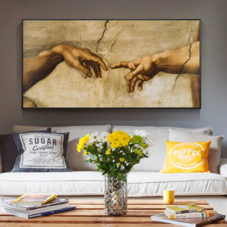 لوحة جدارية للفنان  مايكل أنجلو – طباعة فنية عالية الجودة على كانفاس