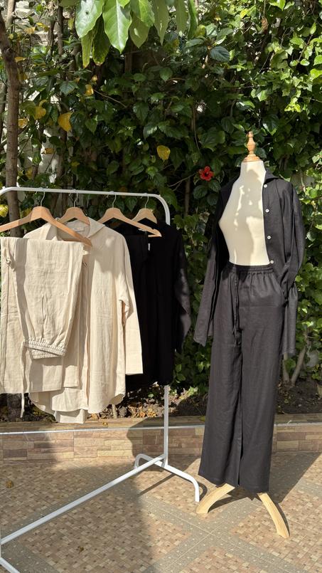 Velvety signature linen set