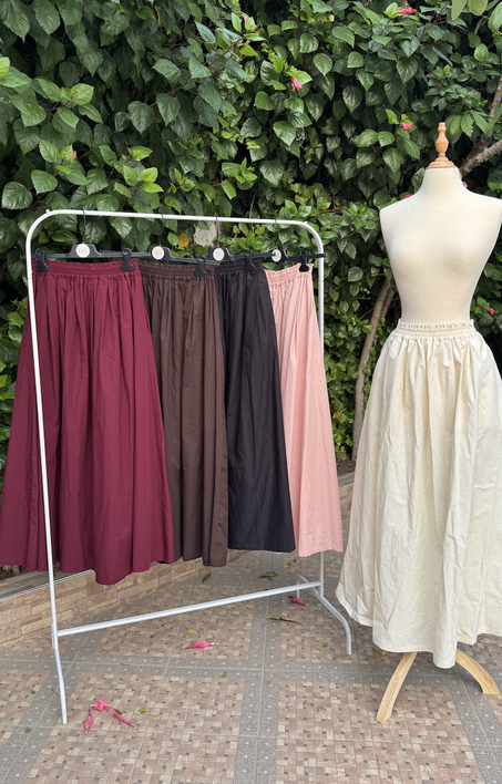 Poplin Maxi Skirt