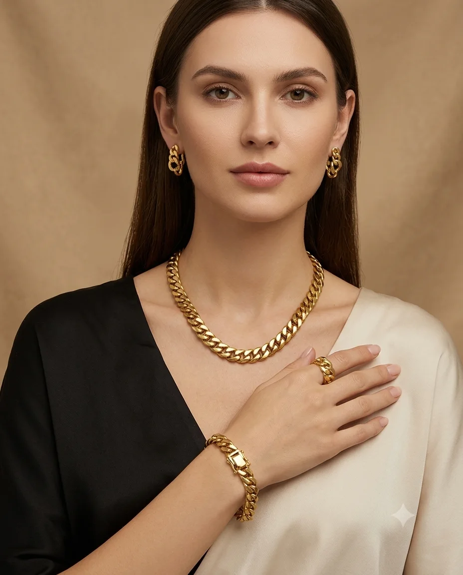 Parure Élégance Dorée