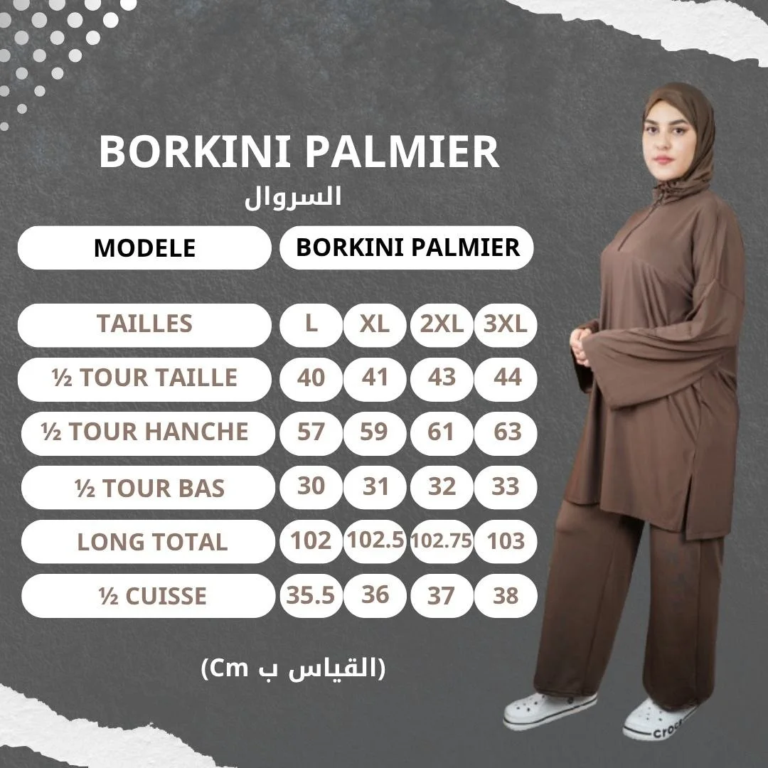 Bourkini Palmier. 3 ps