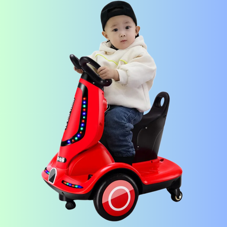 •  سيارة كهربائية للأطفال  لون  أحمر