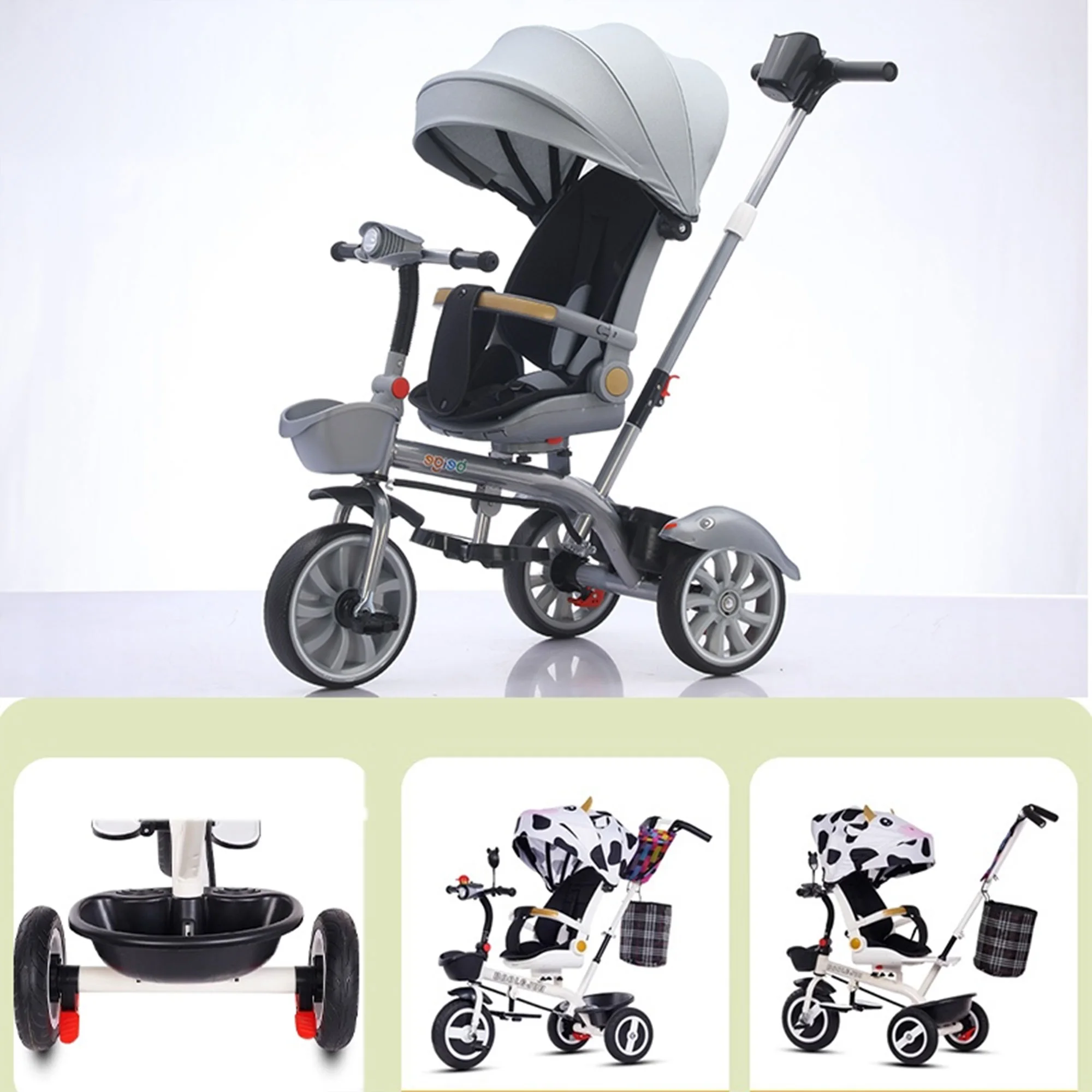 دراجة ثلاثية للأطفال بمقعد قابل للعكس