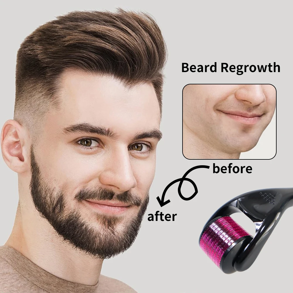 أداة الإبر الدقيقة الاحترافية (Micro-Needle Roller) – لتحفيز نمو اللحية