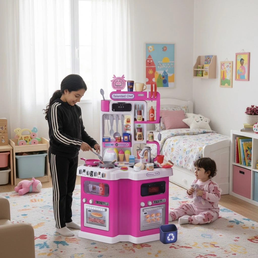 🍳 مطبخ الأطفال التفاعلي الحجم الاكبر