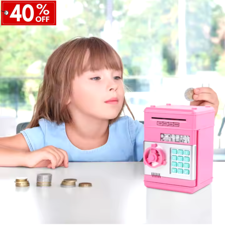 آلة بنك المال للأطفال مع كلمة المرور