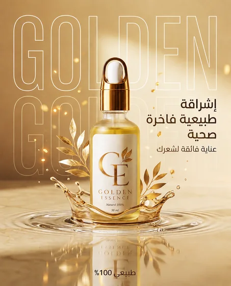 ليس مجرد زيت للشعر... بل طقس عناية يمنح شعرك القوة واللمعان الذي يستحقه. ✨  Golden Essence Hair يجمع بين نقاء الزيوت الطبيعية وفخامة العناية اليومية ليترك شعرك أكثر نعومة، مرونة وإشراقاً.  💛 