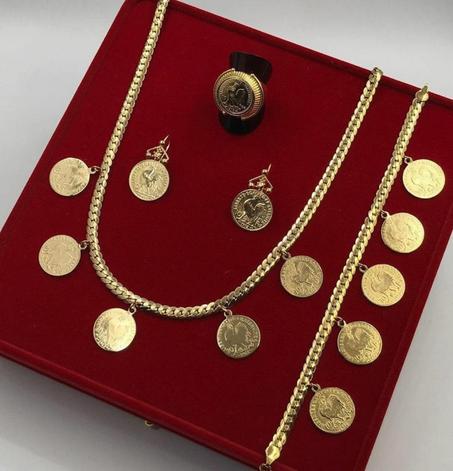 طقم اللويزة شبيه الذهب